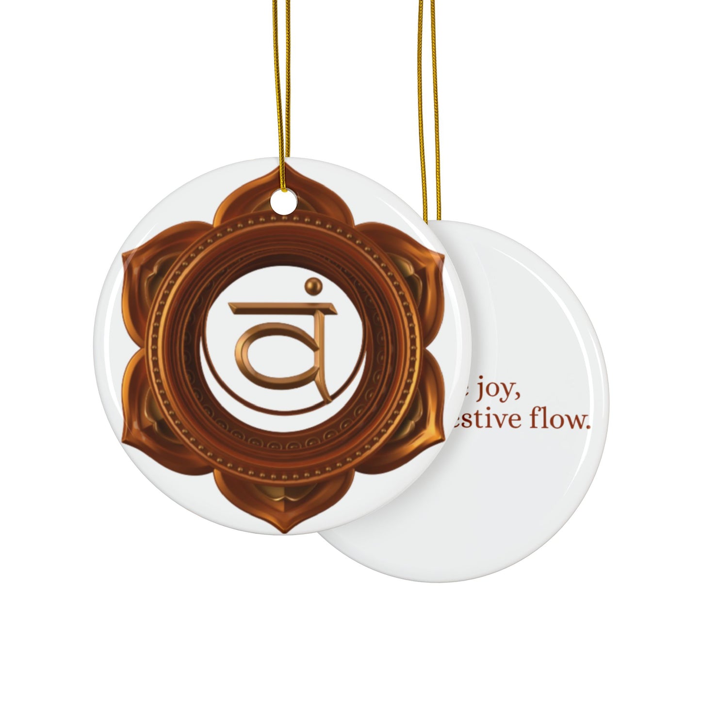 Sacral Chakra Ceramic Ornament – Joyful Holiday Flow