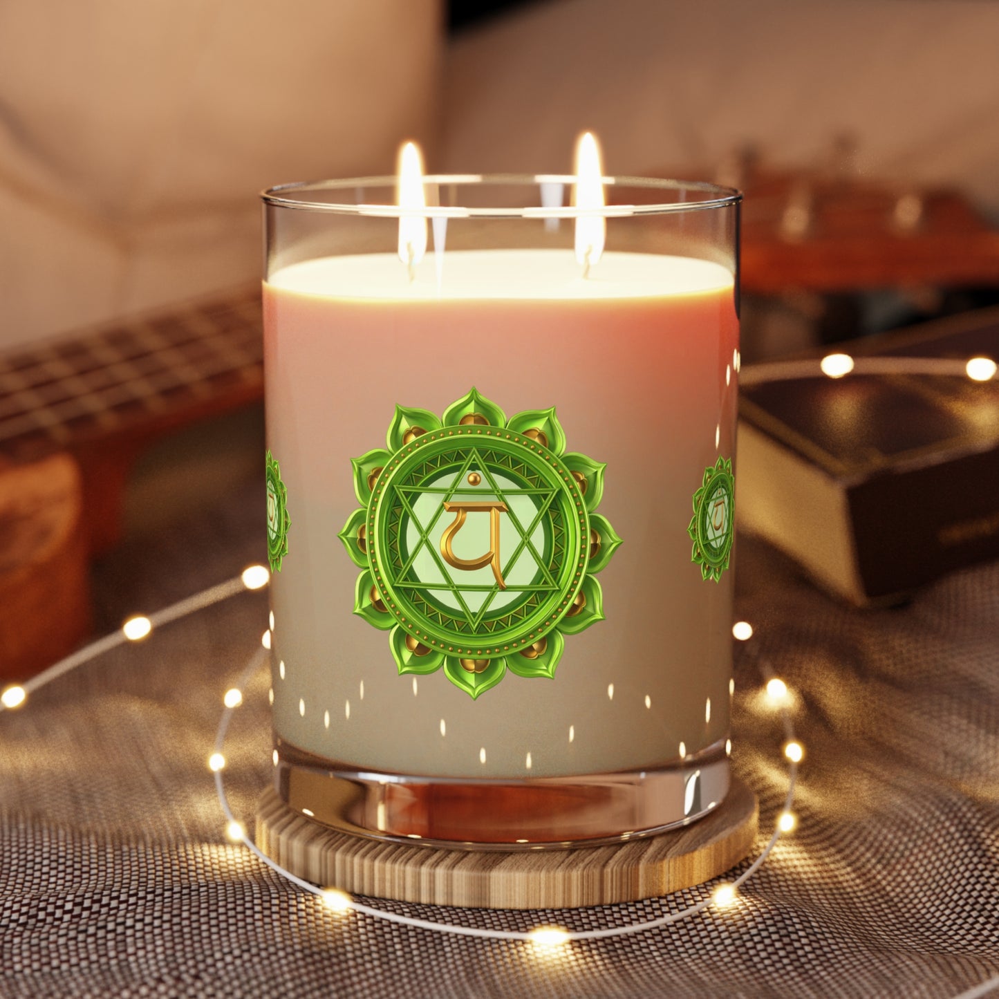 Heart Chakra Ritual Candle – Open to Love & Harmony — 11oz Glass Candle