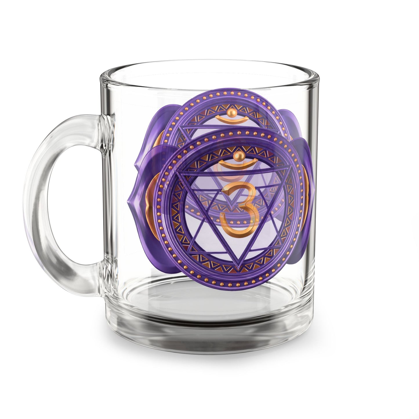 Third Eye Chakra Ritual Glass Mug – Intuitive Clarity Edition | 10oz