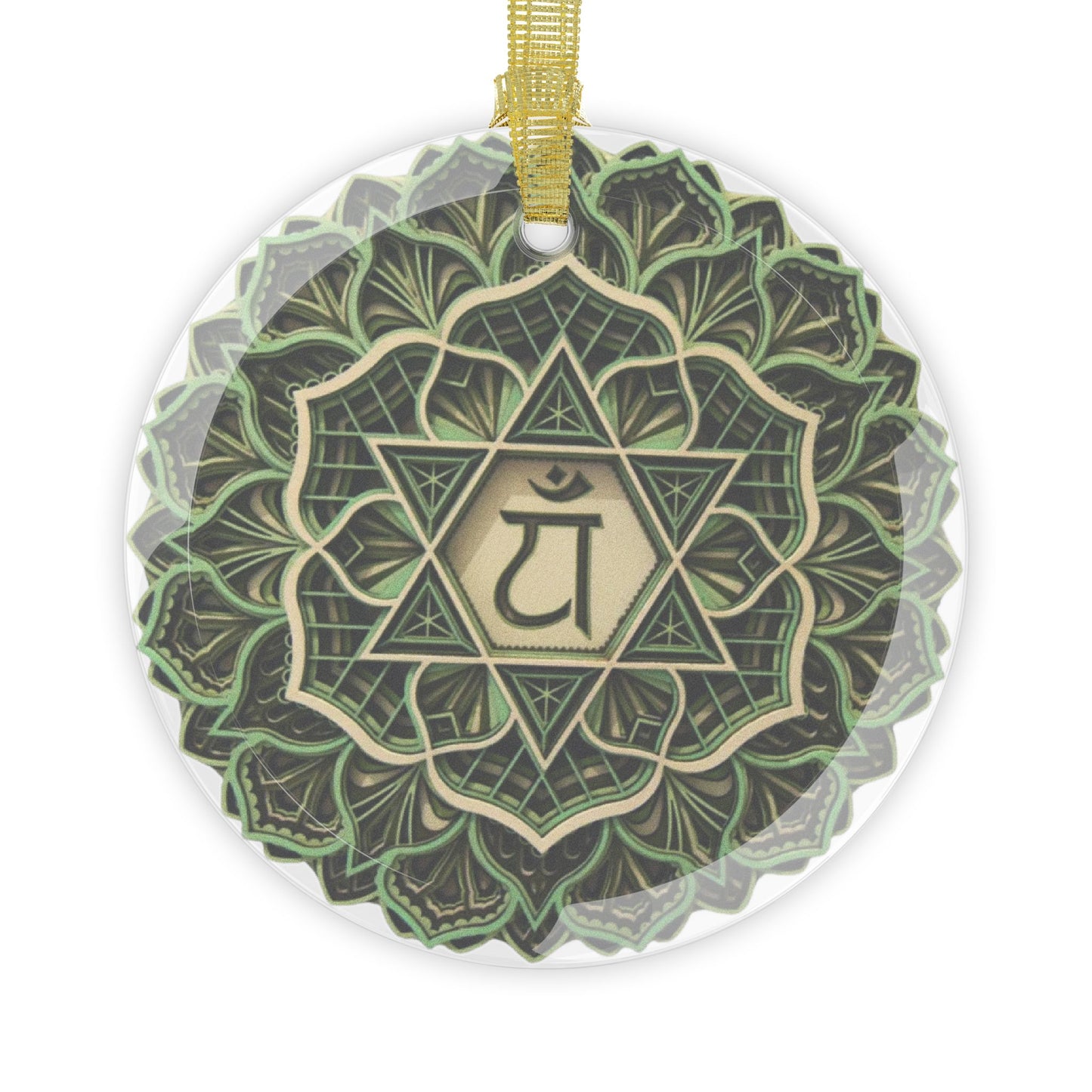 Heart Chakra Glass Ornaments- Handmade