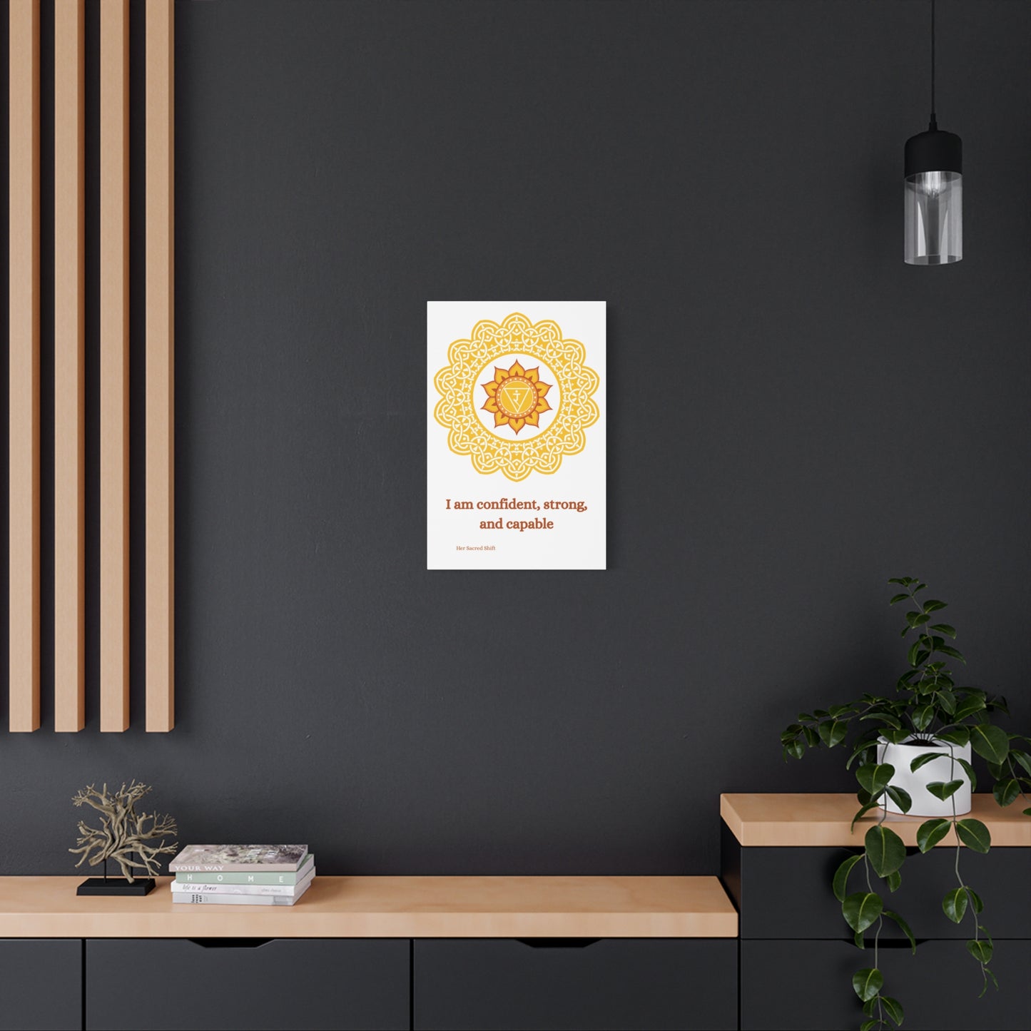 Solar Plexus Chakra Canvas – “Confidence & Capability” Wall Art (Unframed)