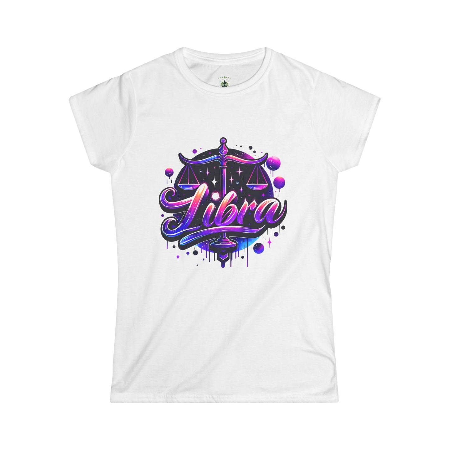 Libra Zodiac T-Shirt – Bold Black & White Design 1
