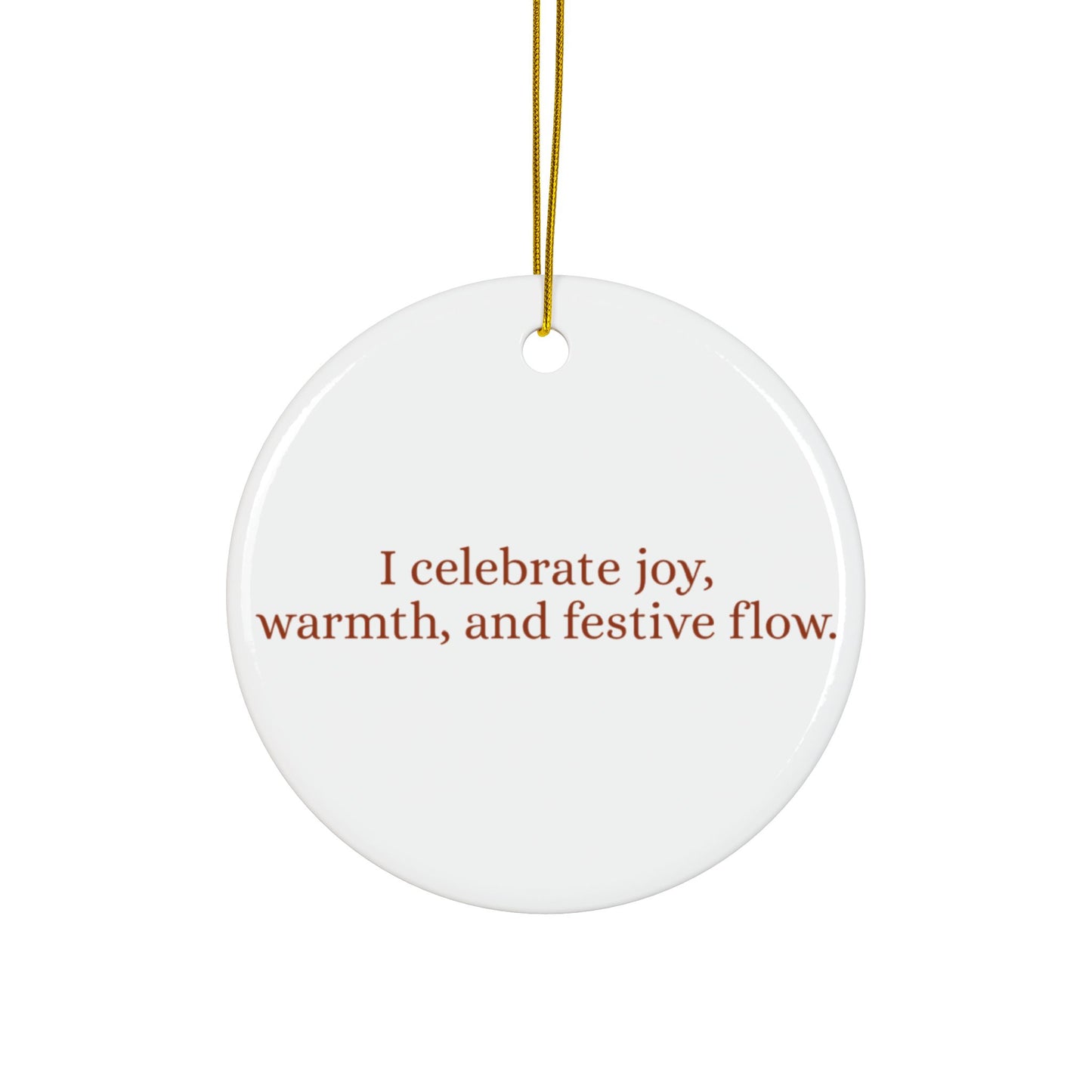 Sacral Chakra Ceramic Ornament – Joyful Holiday Flow