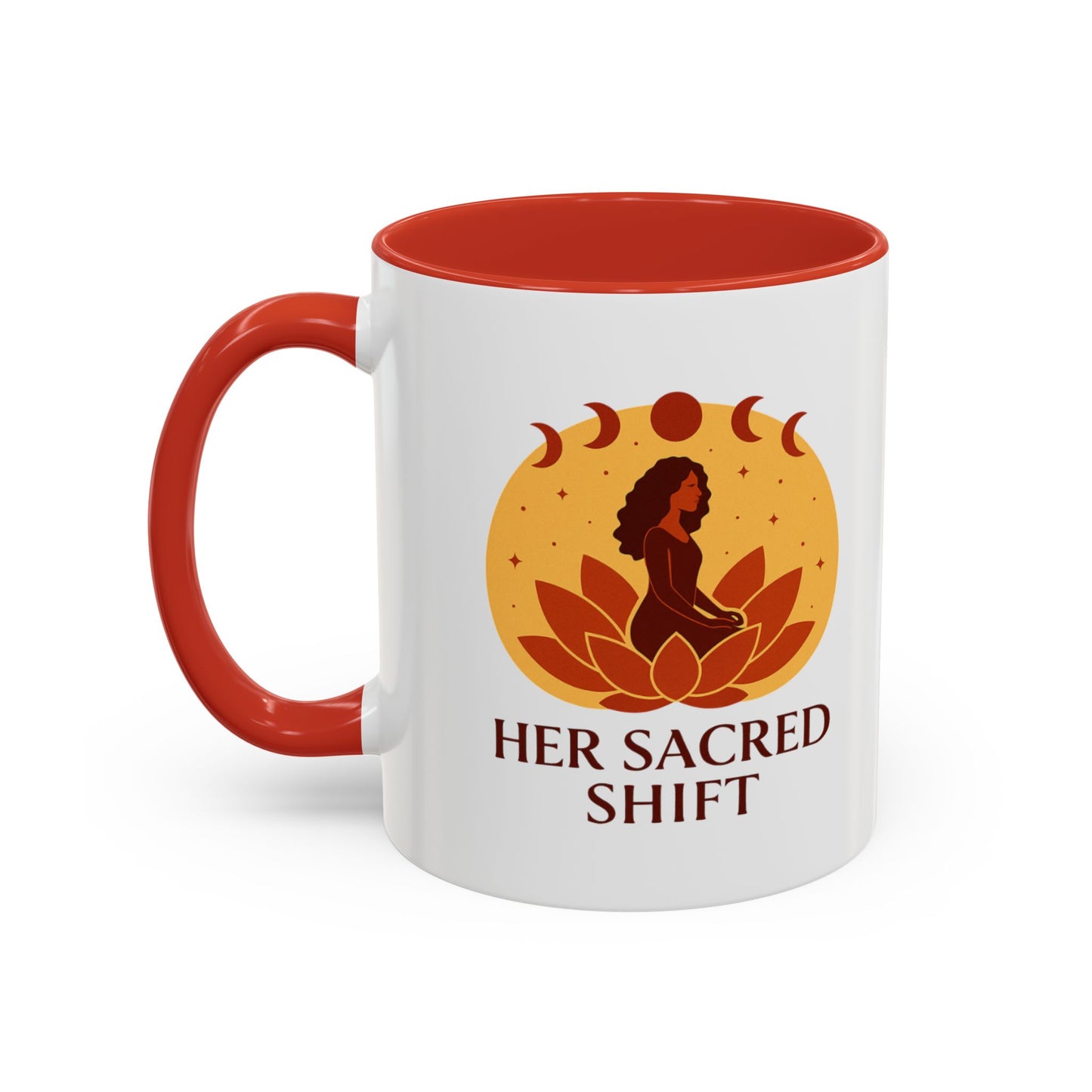 Meditation Coffee Mug - Her Sacred Shift Logo Mug – Root Chakra Energy (11oz / 15oz)