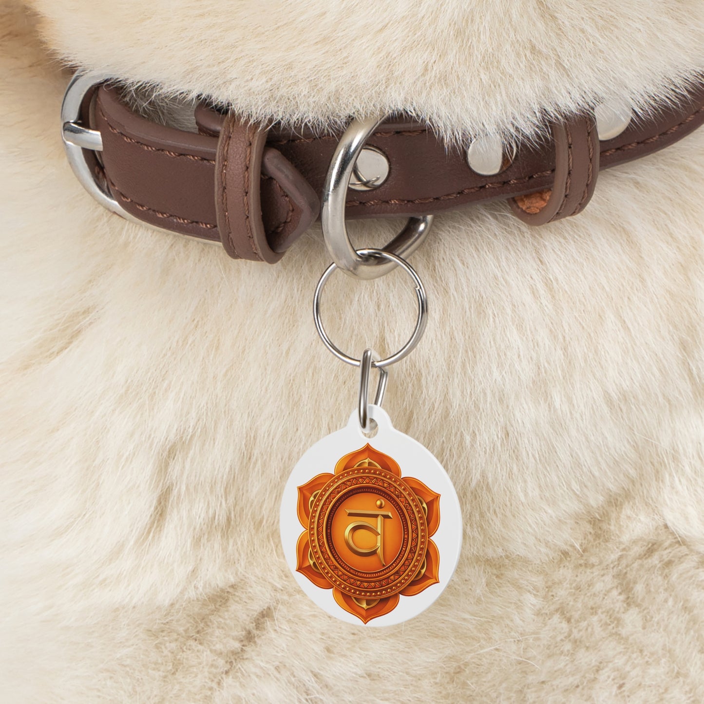 Sacral Chakra Pet Tag – Joy & Emotional Connection for Your Companion