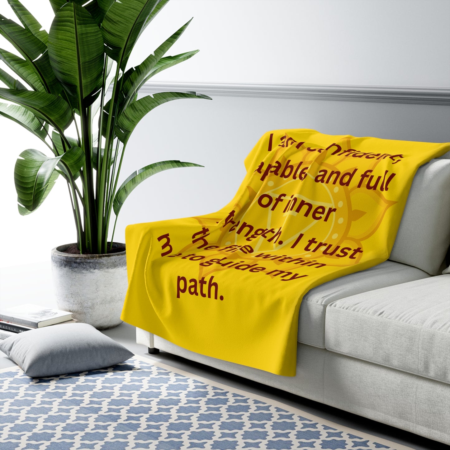 Solar Plexus Premium Sherpa Blanket — Confidence, Power & Inner Strength