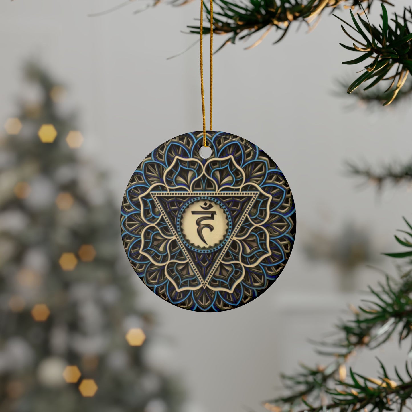 Ceramic Throat Chakra Ornament – Speaking Christmas Joy