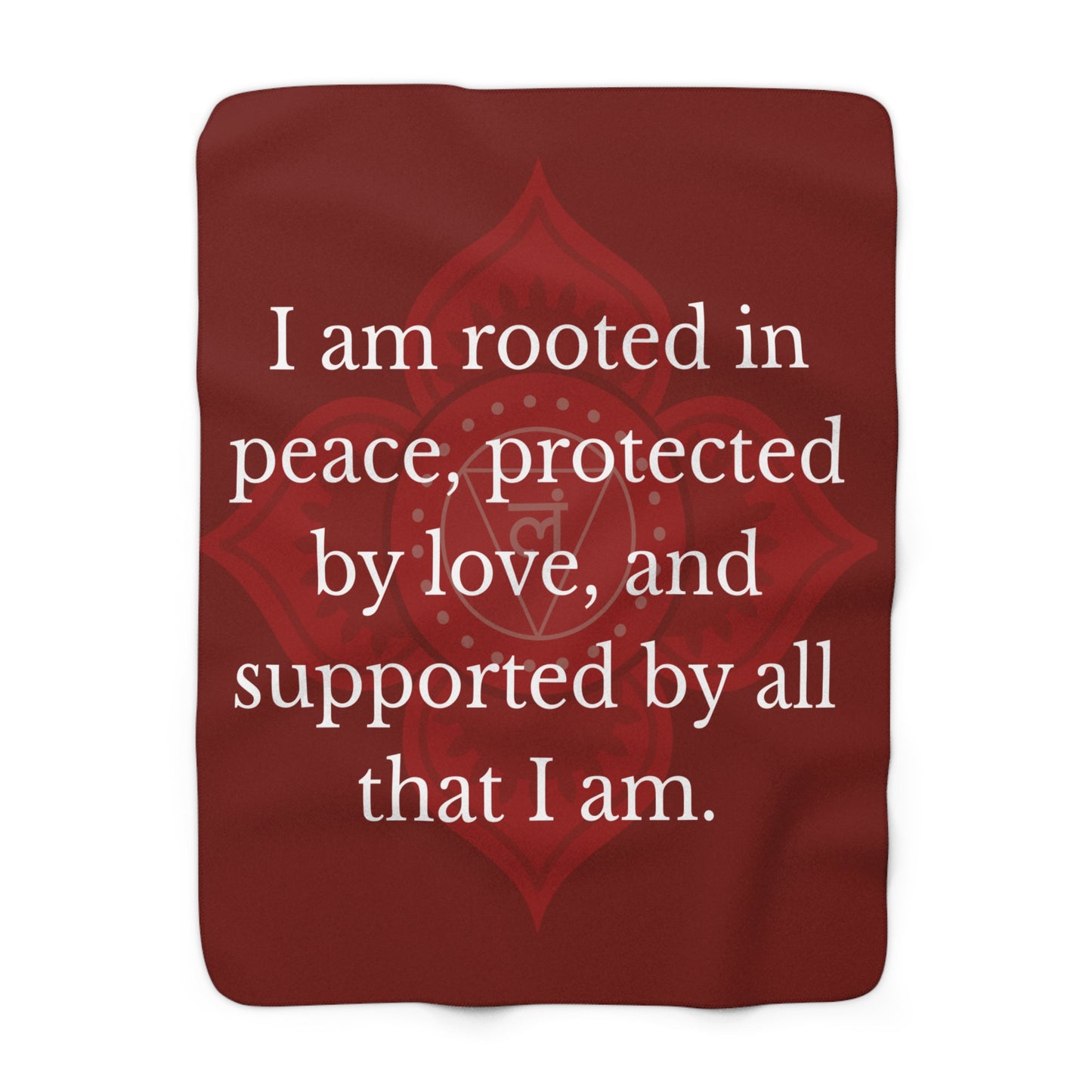 Root Chakra Premium Sherpa Blanket — Grounding, Stability & Sacred Support