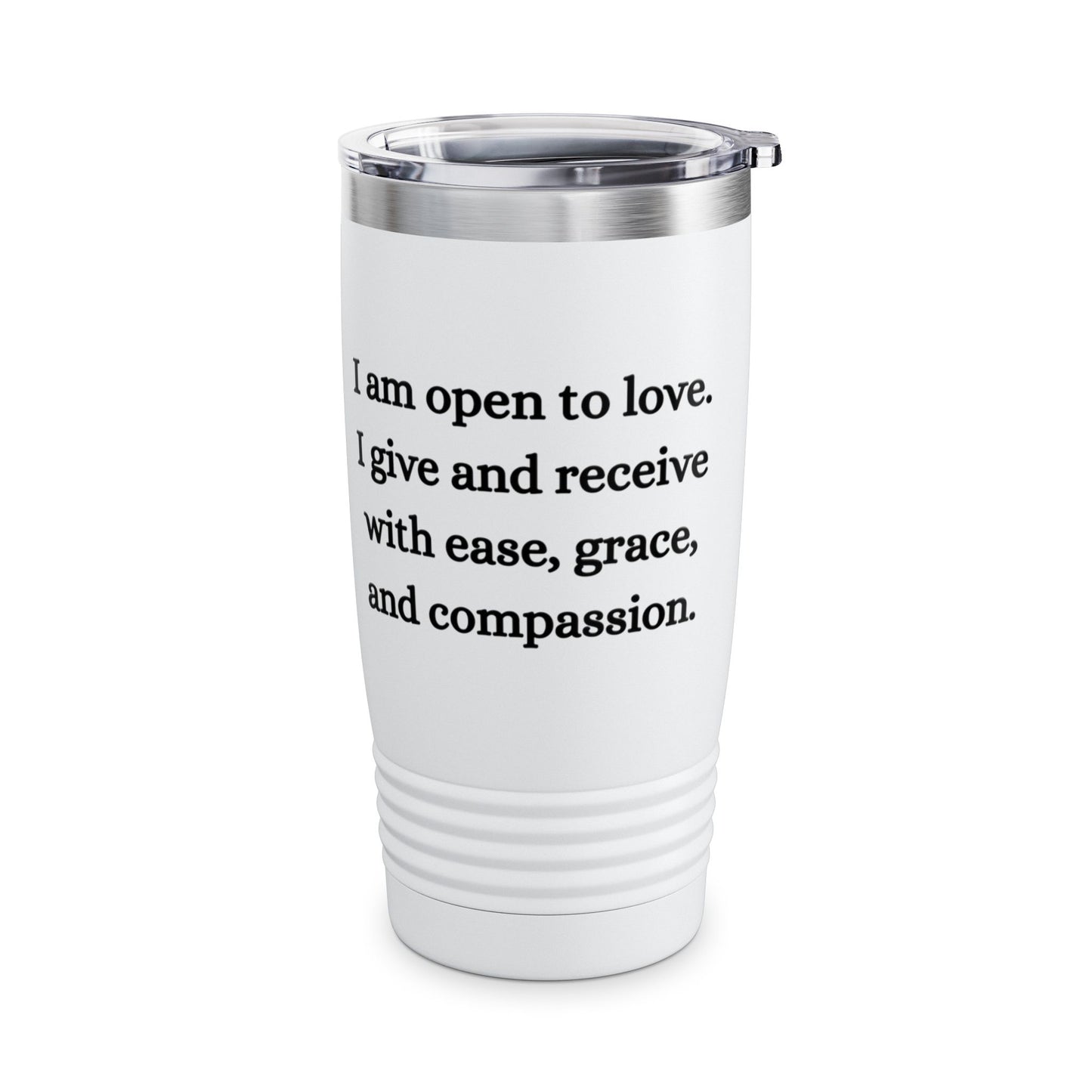 Heart Chakra Stainless Steel 20oz Tumbler – Love & Compassion (White)