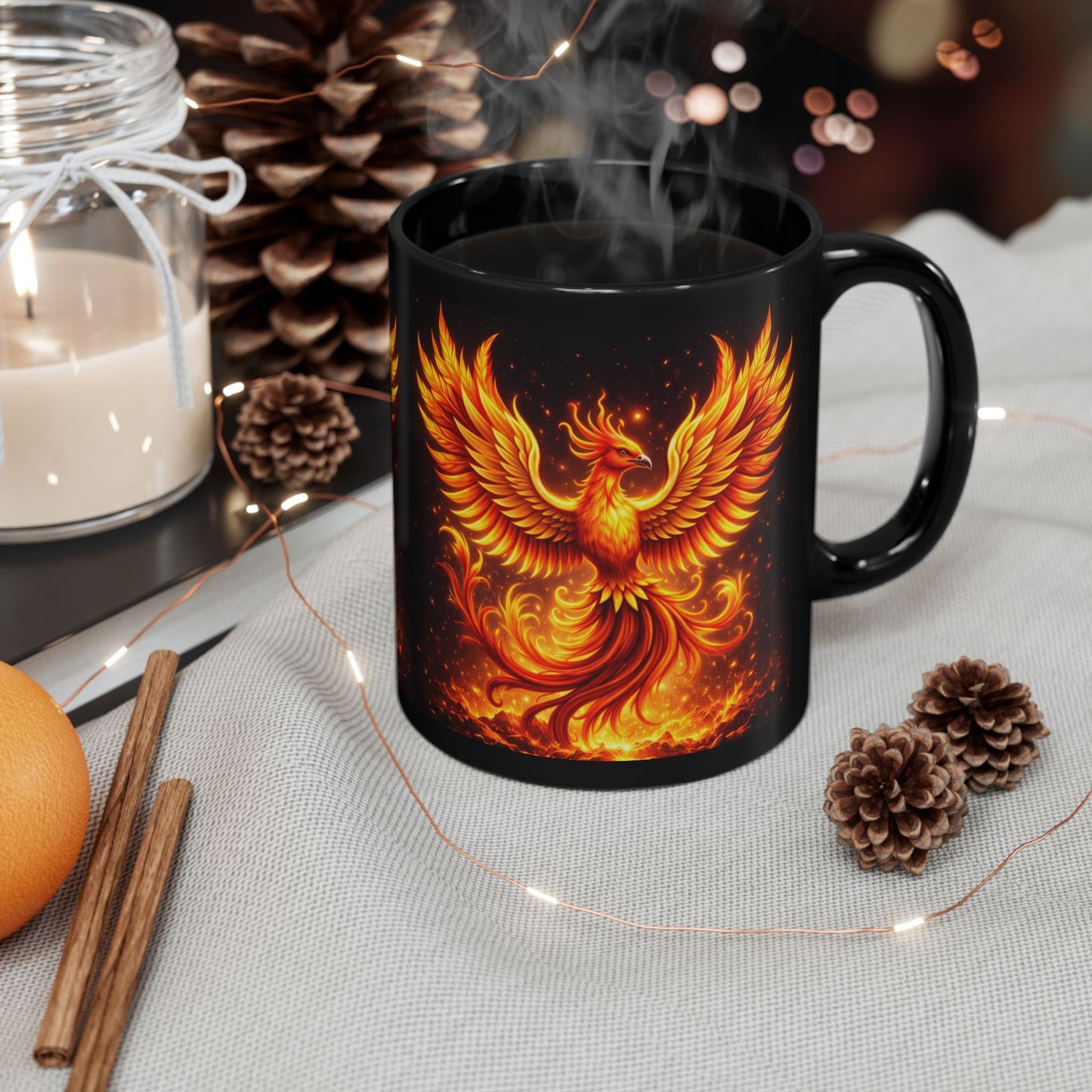 The Flame of Becoming – Phoenix Transformation Mug
