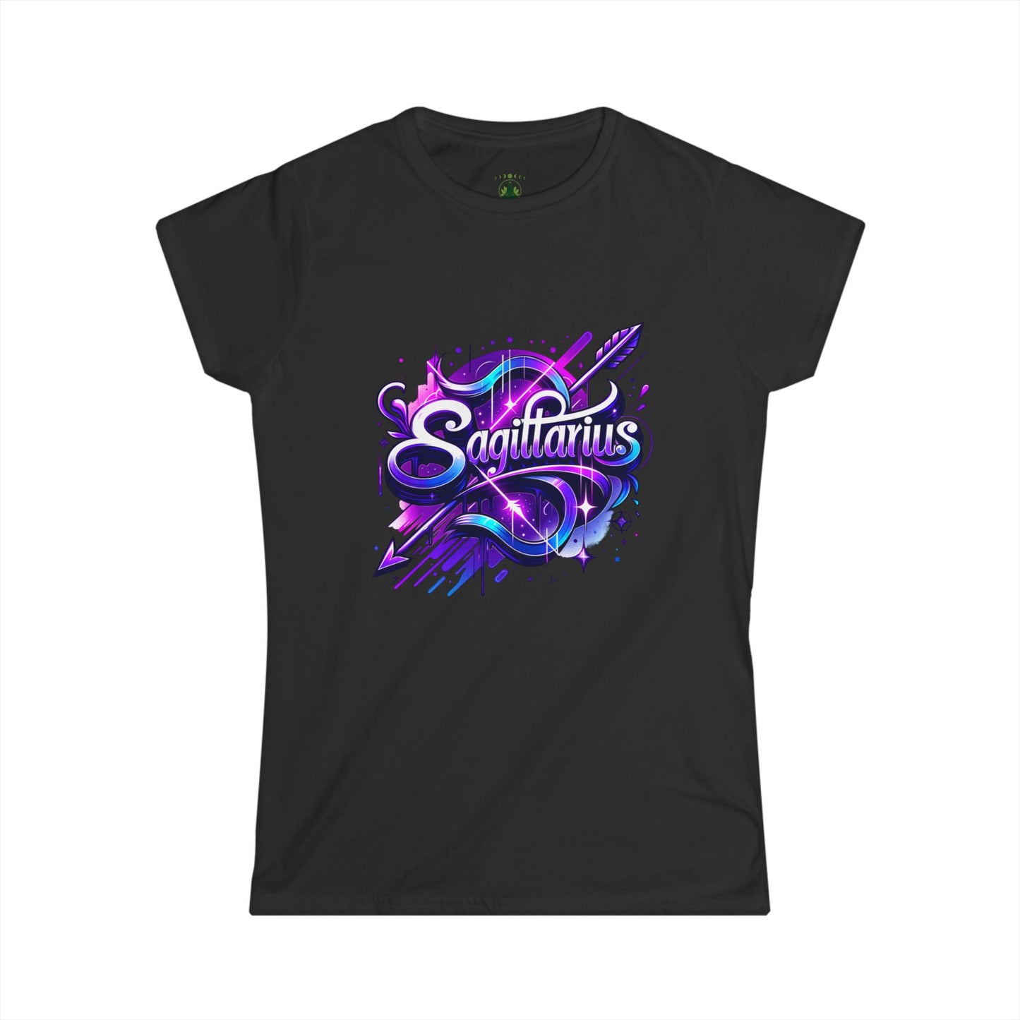 Sagittarius Zodiac T-Shirt – Bold Black & White Design 2