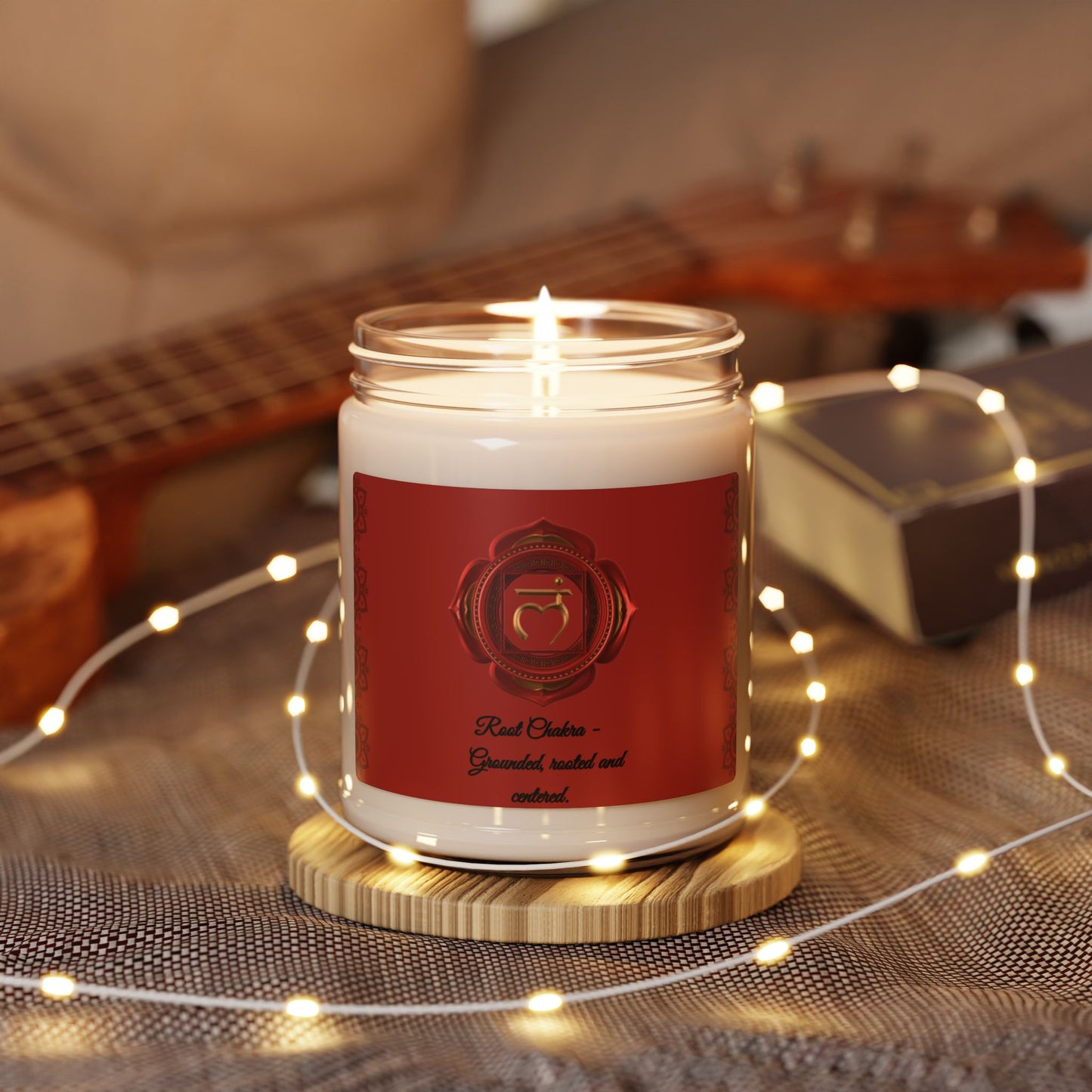 Root Chakra – Cinnamon Vanilla Aromatherapy Soy Candle, 9oz.
