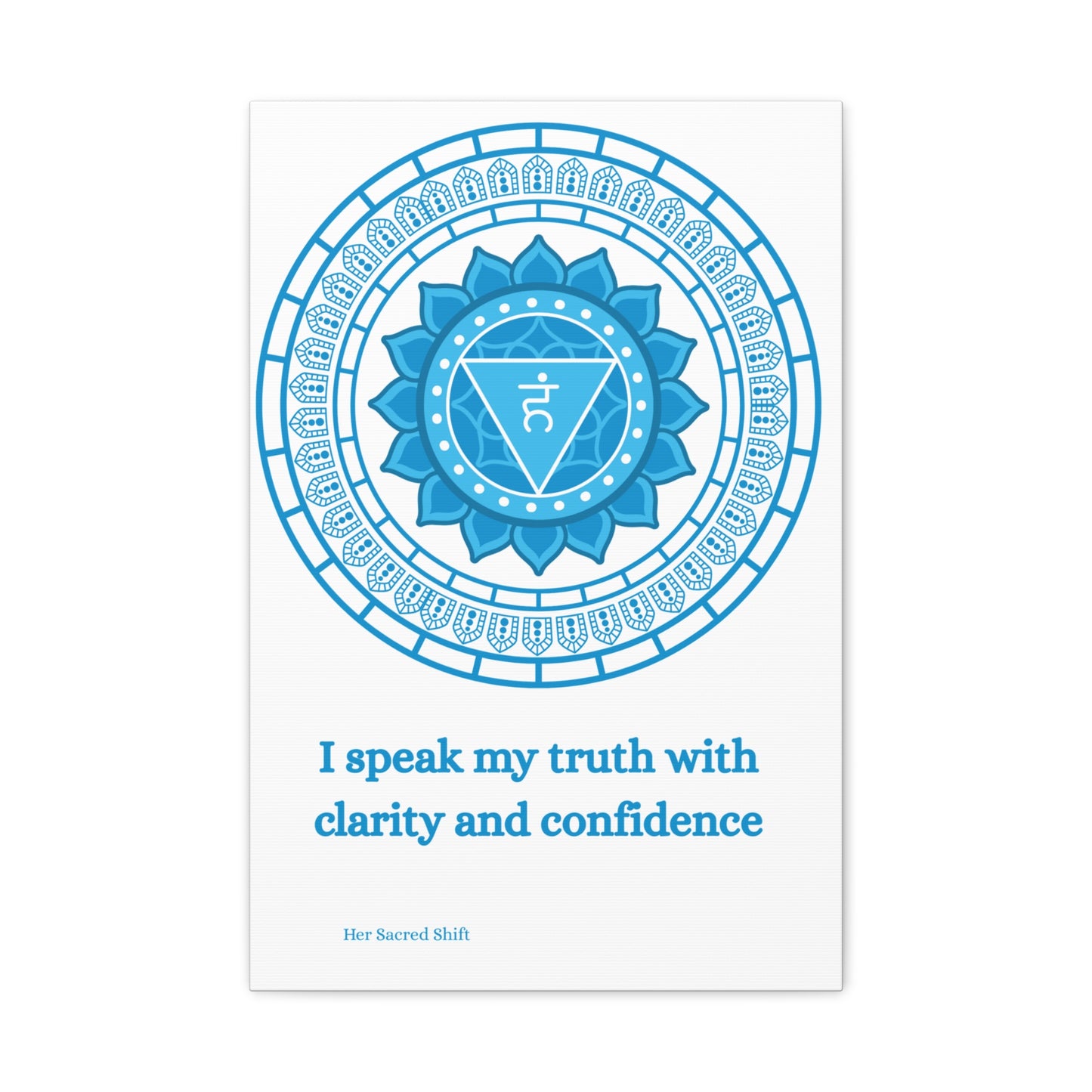 Throat Chakra Canvas – “Speak Your Truth” Wall Art (Unframed)