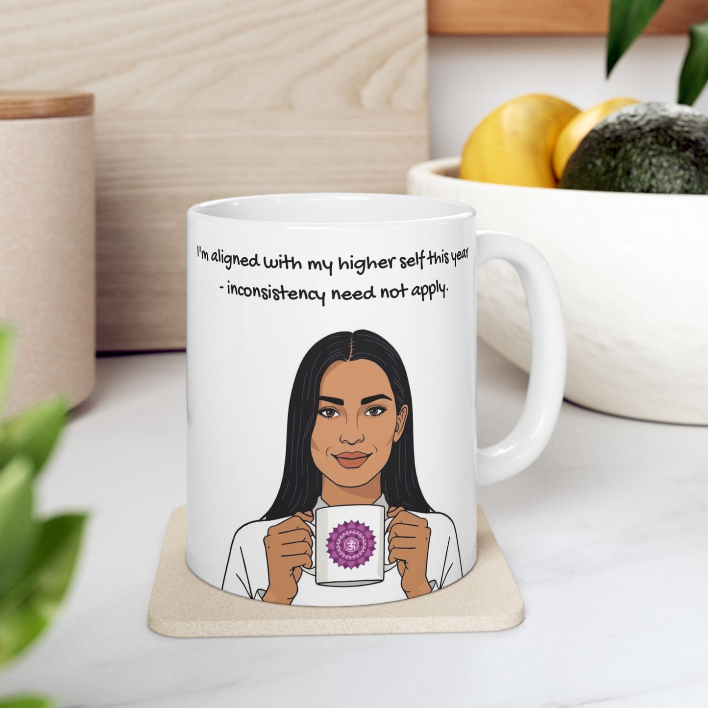 Crown Chakra 2026 Animated Mug – Aligned with My Higher Self (11oz/15oz)