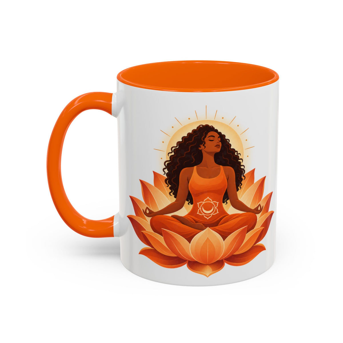 Sacred Becoming™ Sacral Chakra Mug — Lotus Meditation Edition | 11oz & 15oz