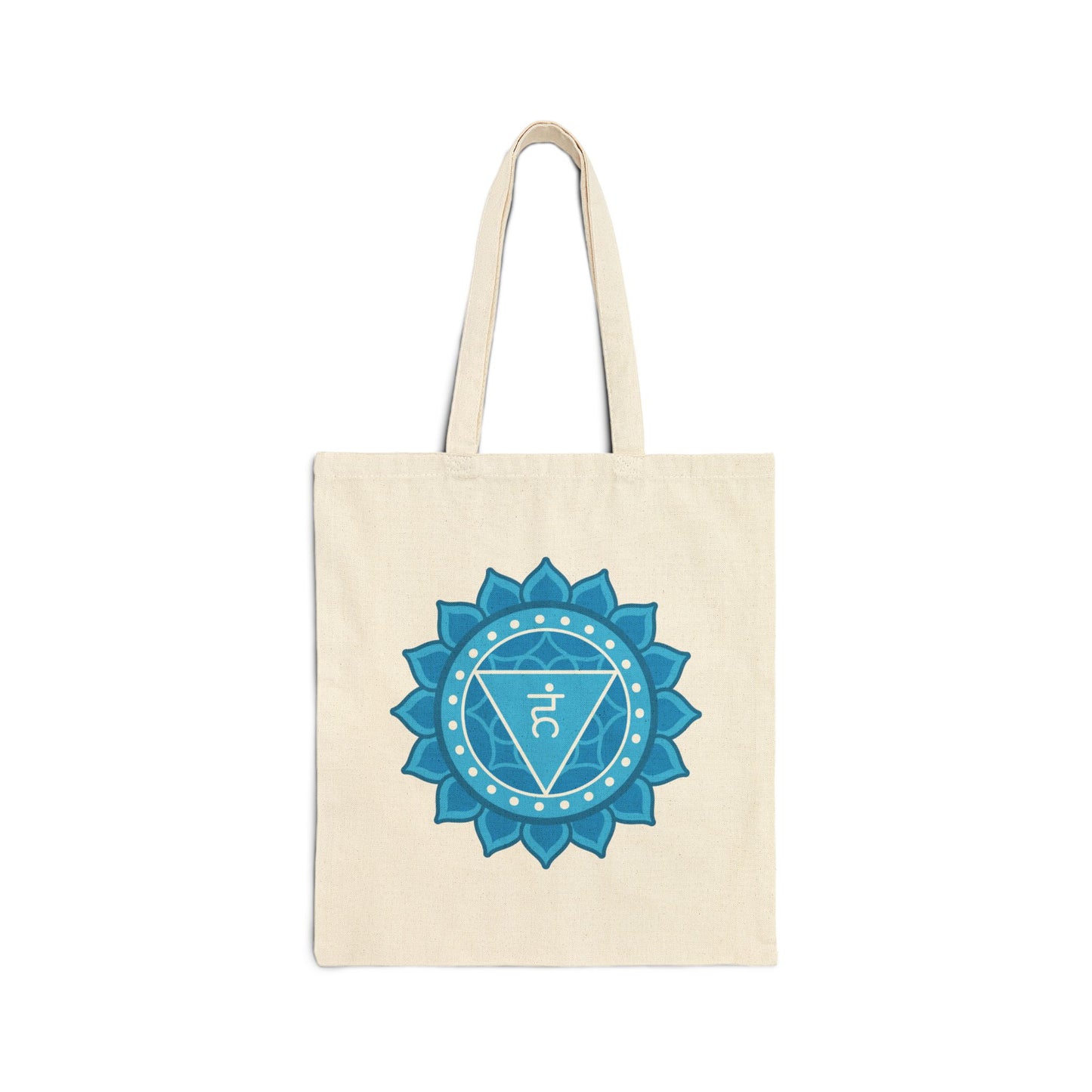 Throat Chakra Cotton Canvas Tote – “I Speak My Truth”