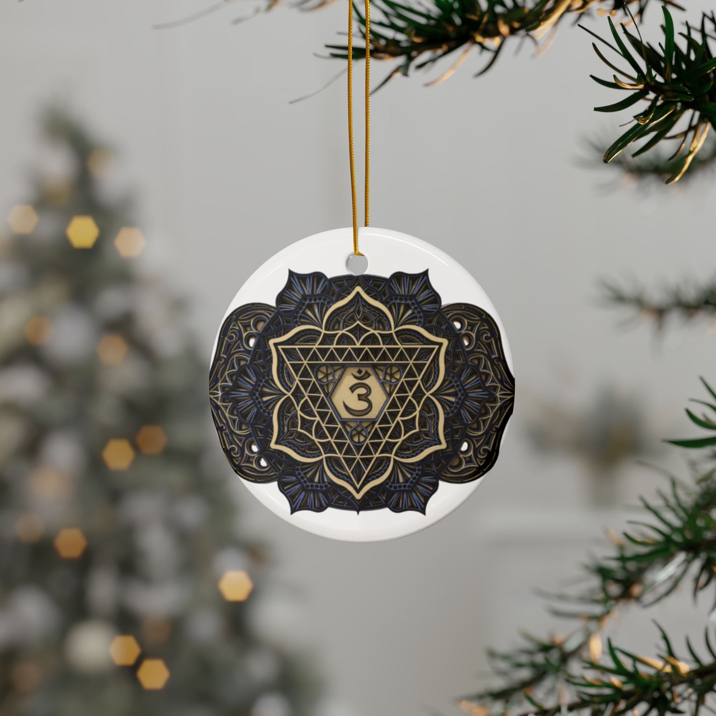 Sacred Chakra Ceramic Ornament Set – Complete 7-Piece Holiday Collection