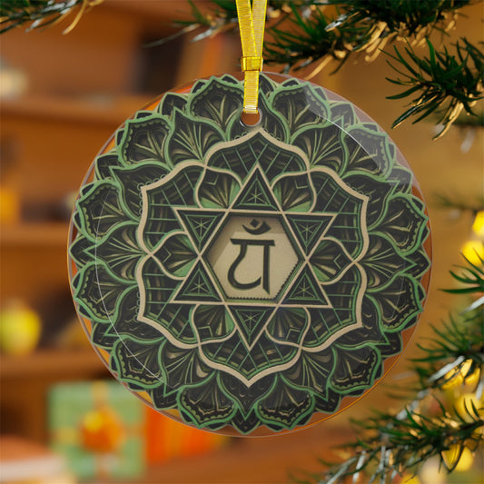 Heart Chakra Glass Ornaments- Handmade