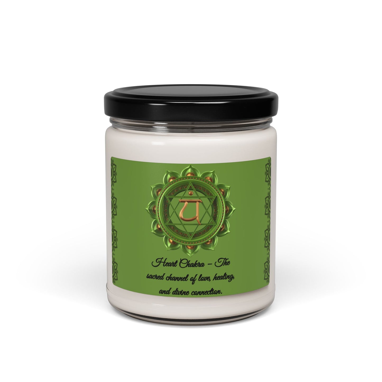 Heart Chakra Candle – Sea Salt + Orchid Scented Soy Candle, 9oz