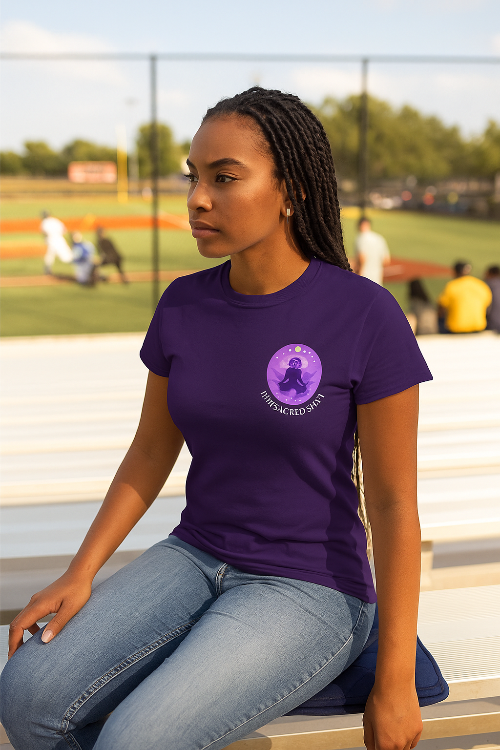 Her Sacred Shift Crown Chakra Tee – Align with Divine Wisdom