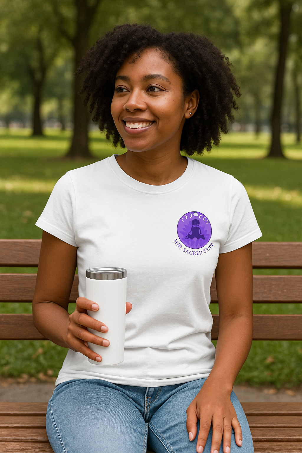 Her Sacred Shift Crown Chakra Tee – Align with Divine Wisdom