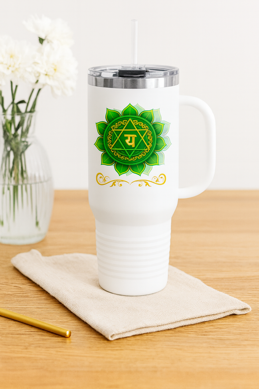 Heart Chakra 40oz Luxe Hydration Tumbler – Open to Love Edition