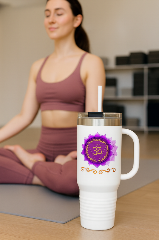 Crown Chakra 40oz Luxe Hydration Tumbler – Divine Alignment Edition