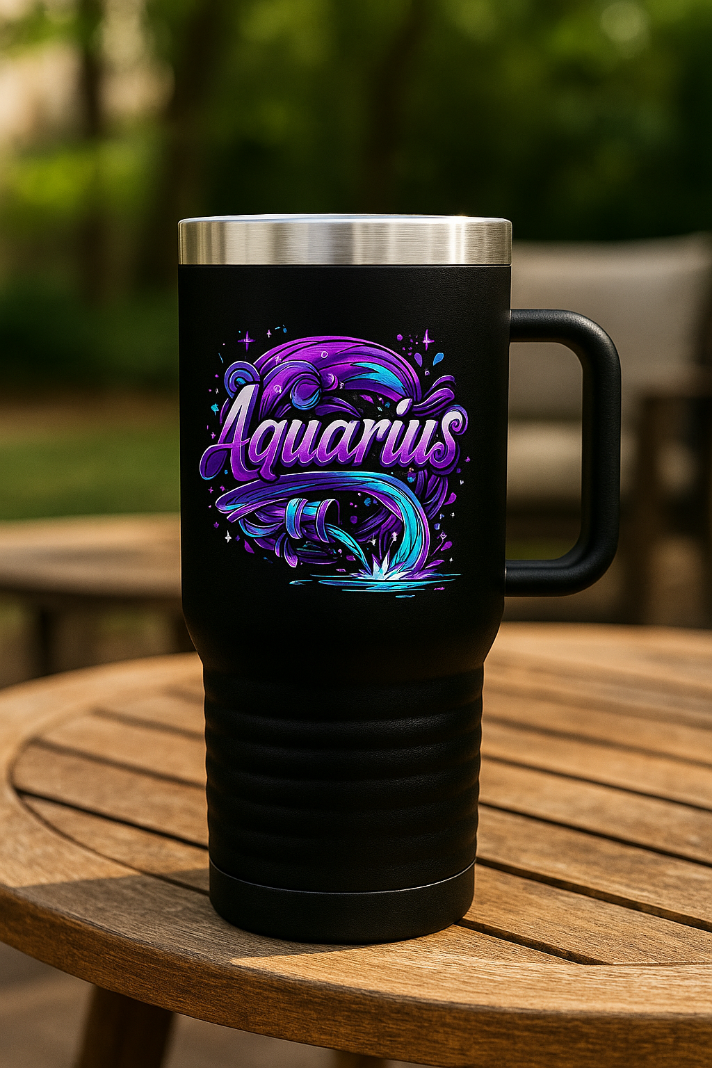 Aquarius 20oz Travel Mug – Cosmic Water-Bearer Edition