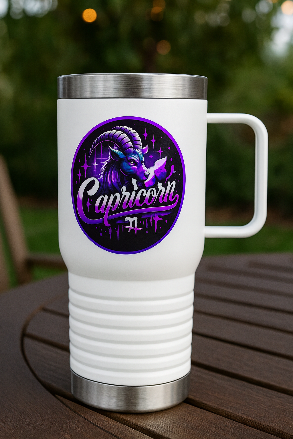 Capricorn 20oz Travel Mug – Cosmic Sea-Goat Edition