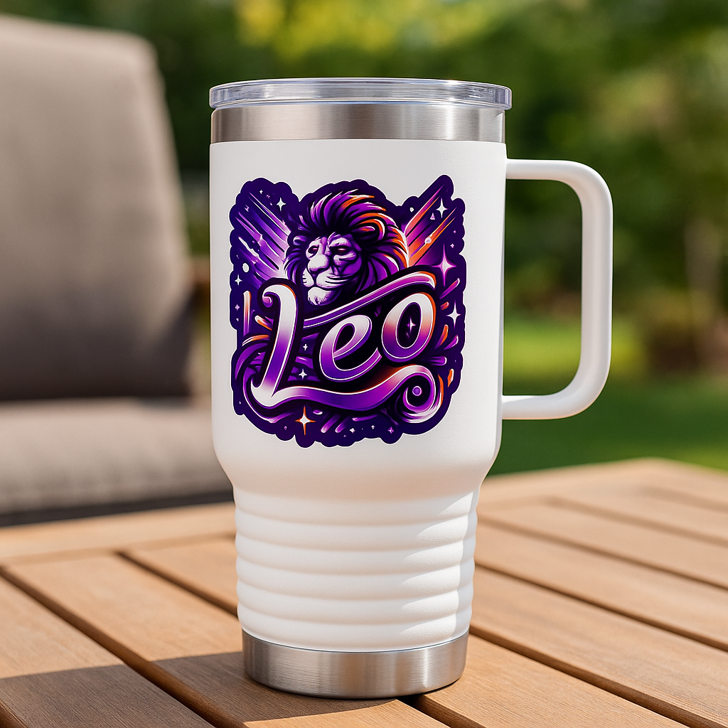 Leo 20oz Travel Mug – Cosmic Lion Edition