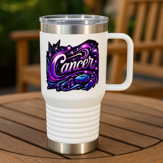Cancer 20oz Travel Mug – Cosmic Guardian Edition