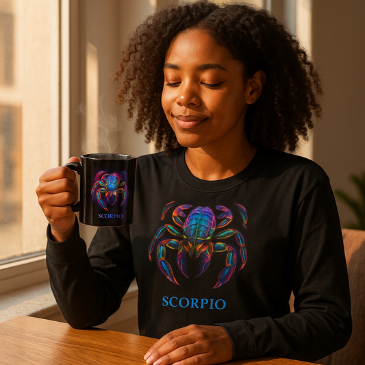 Scorpio Long Sleeve Zodiac T-Shirt – Power & Intensity Edition