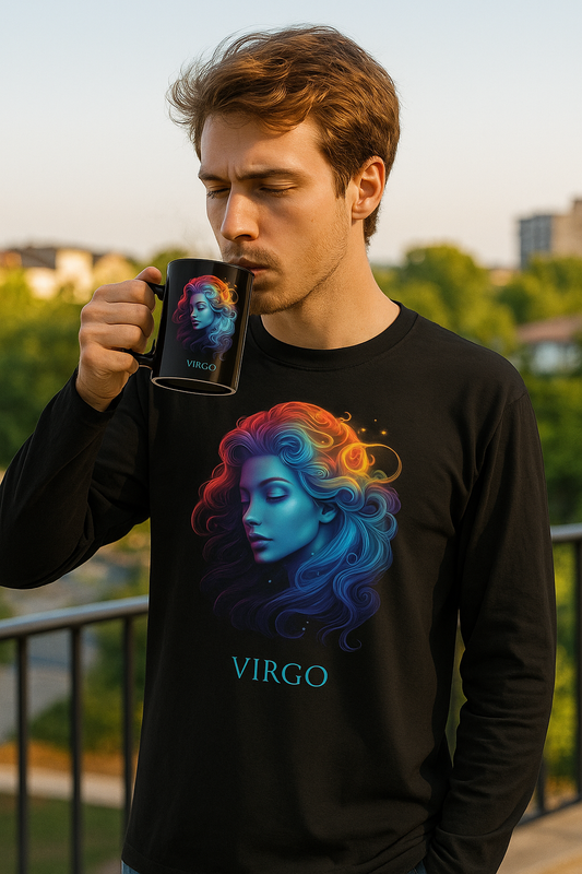 Virgo Long Sleeve Zodiac T-Shirt – Precision, Grace & Inner Power