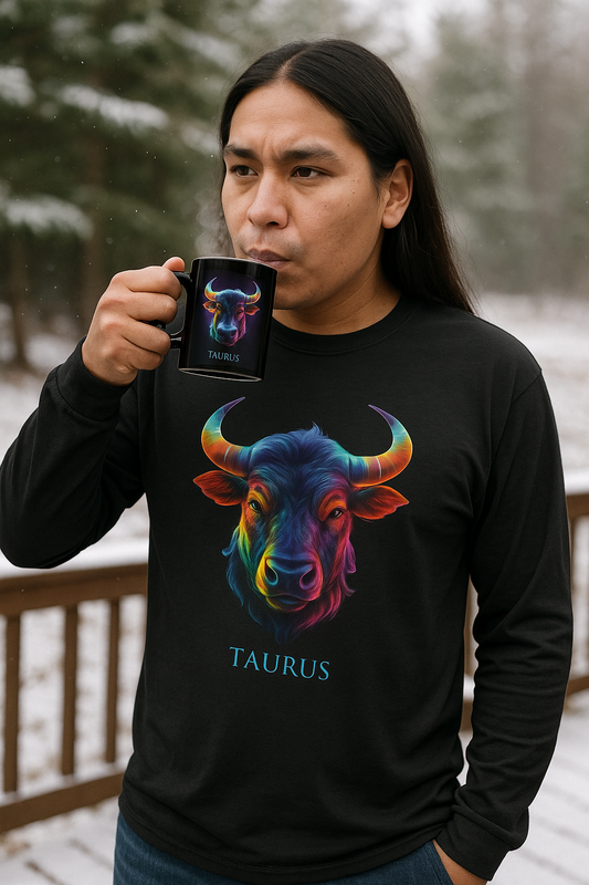 Taurus Long Sleeve T-Shirt – Strength • Stability • Earth Energy