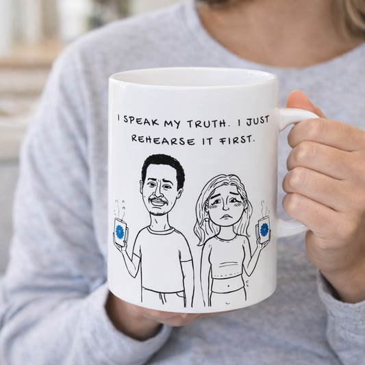 Animated Throat Chakra Mug – I’m Speaking My Truth… Gently (11oz/15oz)