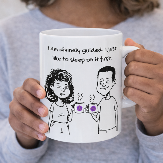 Animated Crown Chakra Mug – Spiritually Aligned… Still Human (11oz/15oz)