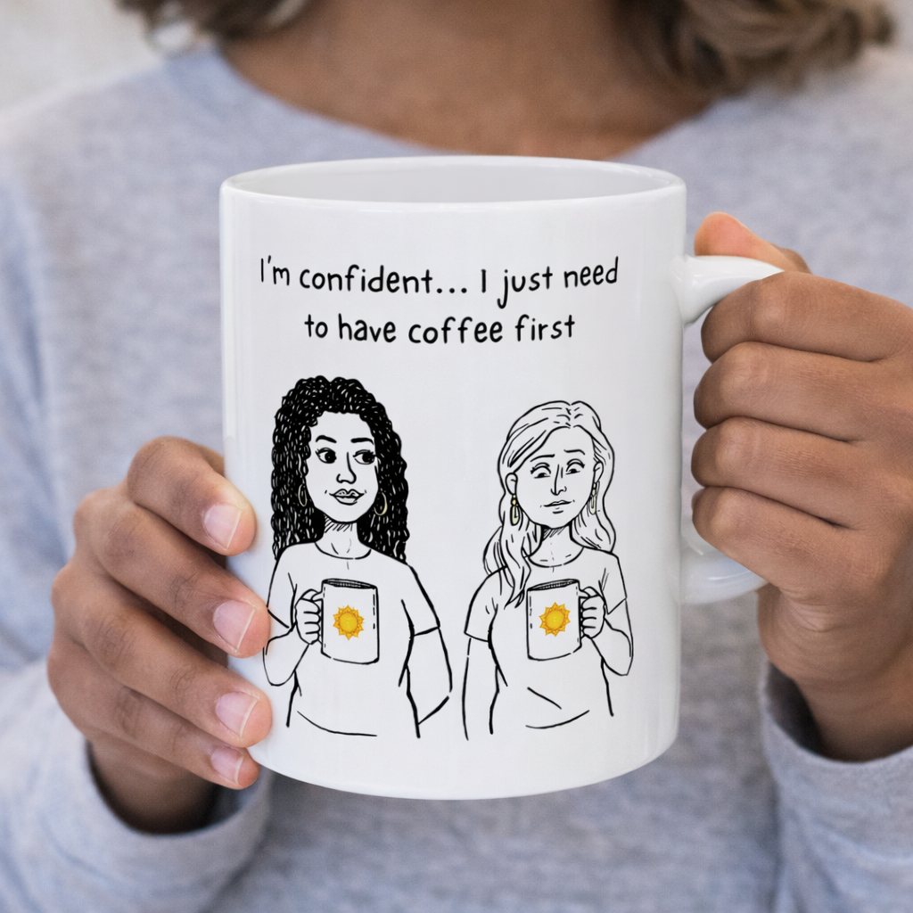 Animated Solar Plexus Chakra Mug – Confident… After Coffee (11oz/15oz)