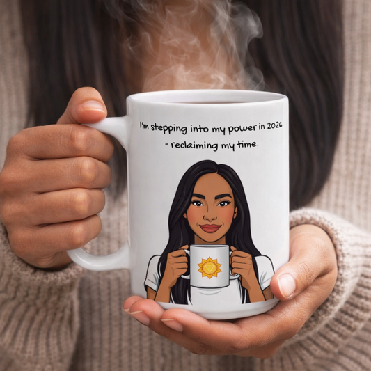 Solar Plexus Chakra 2026 Animated Mug  – “Stepping Into My Power” - 11oz, 15oz