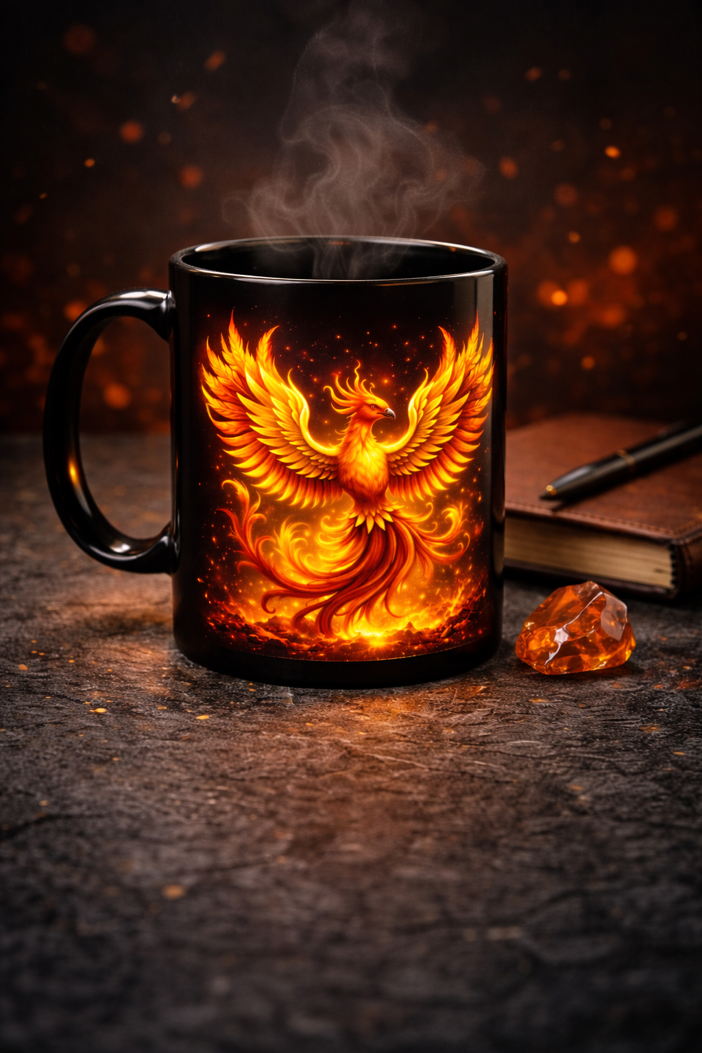 The Flame of Becoming – Phoenix Transformation Mug