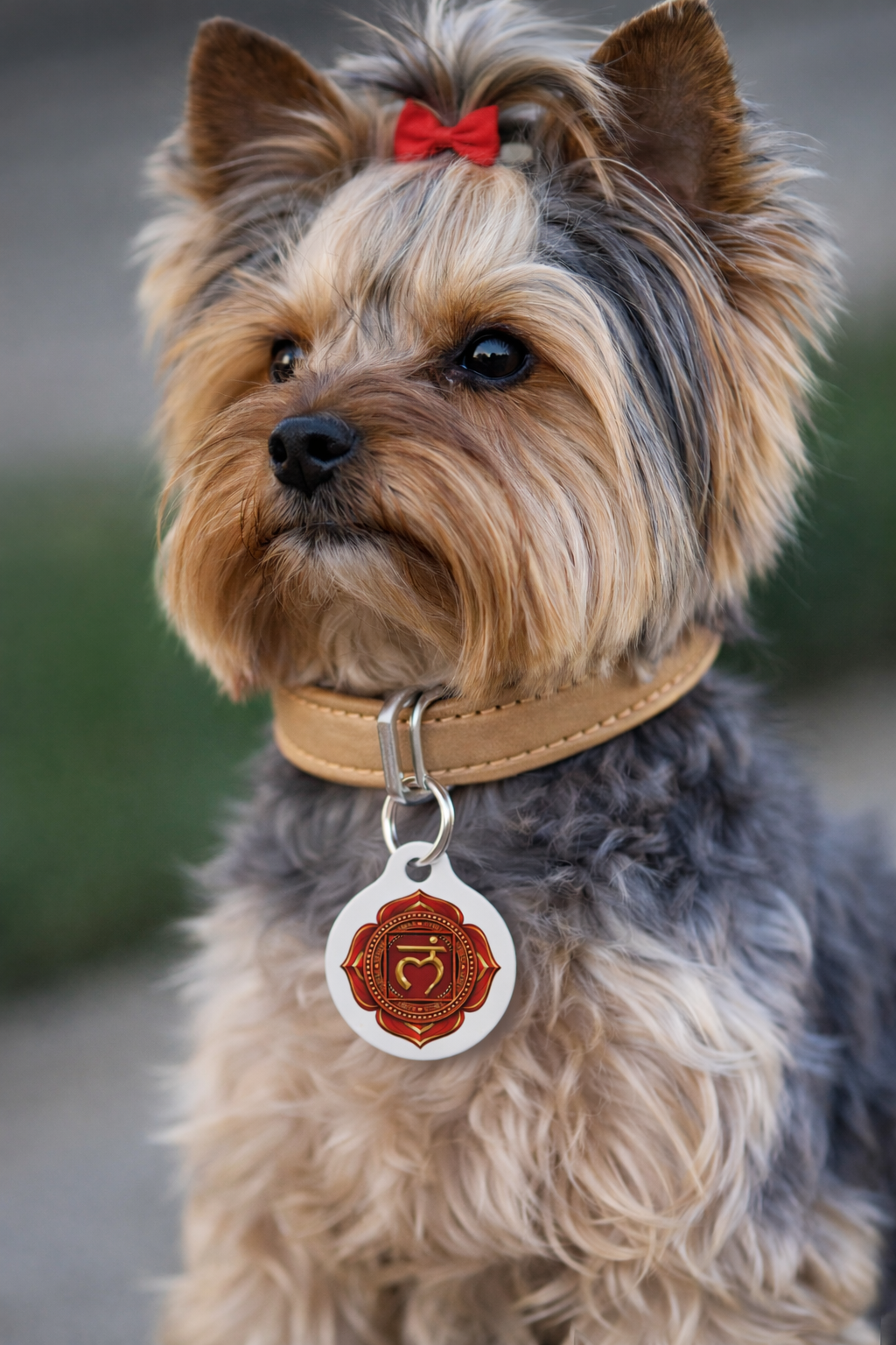 Root Chakra Pet Tag – Grounded Protection for Your Sacred Companion