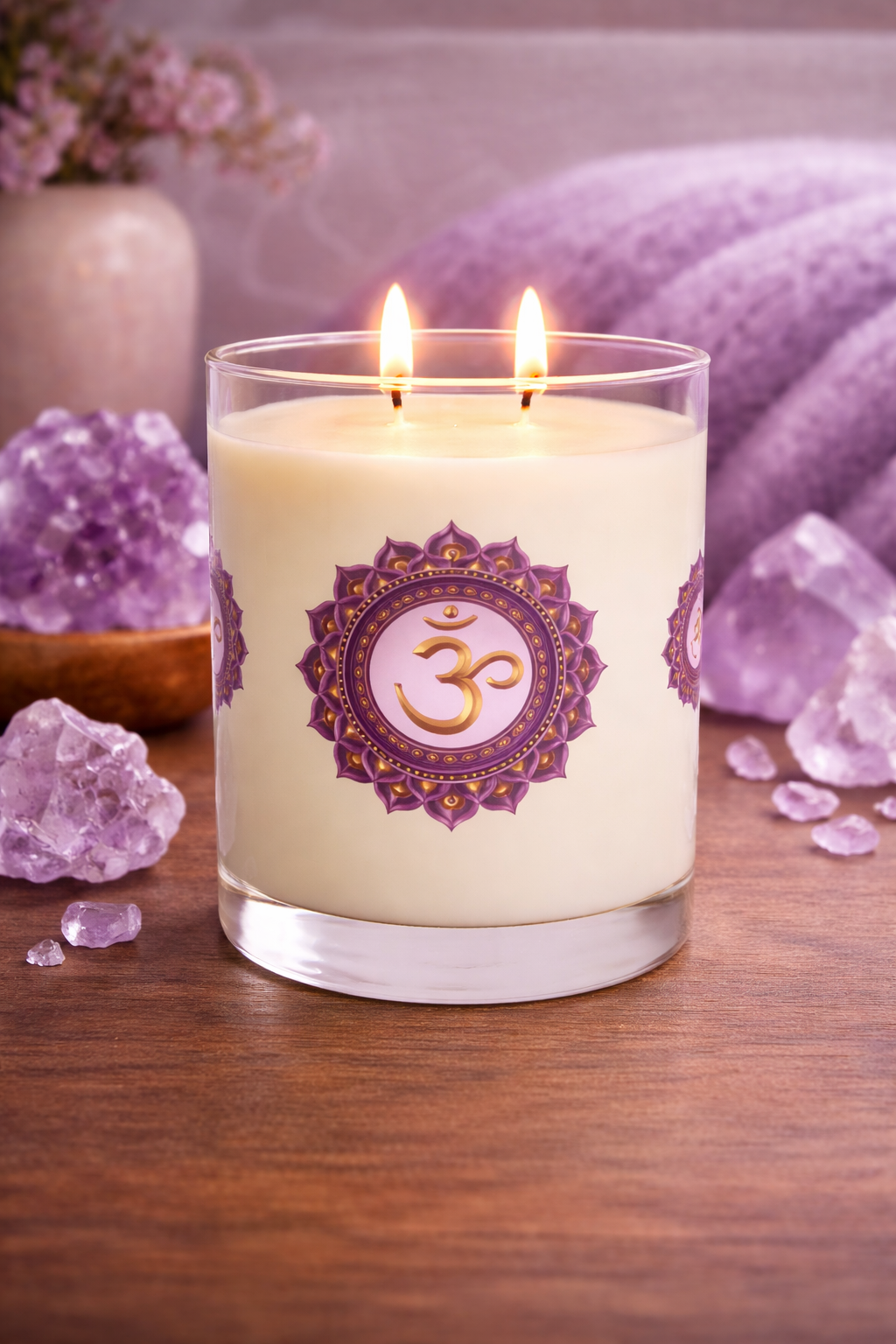 Crown Chakra Ritual Candle – 11oz. Connect to Divine Wisdom & Higher Self