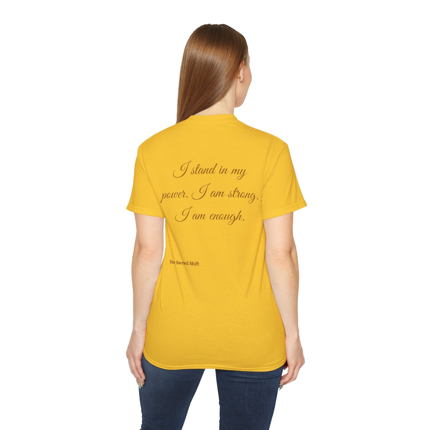Solar Plexus Chakra Tee – “I Stand in My Power” | Her Sacred Shift