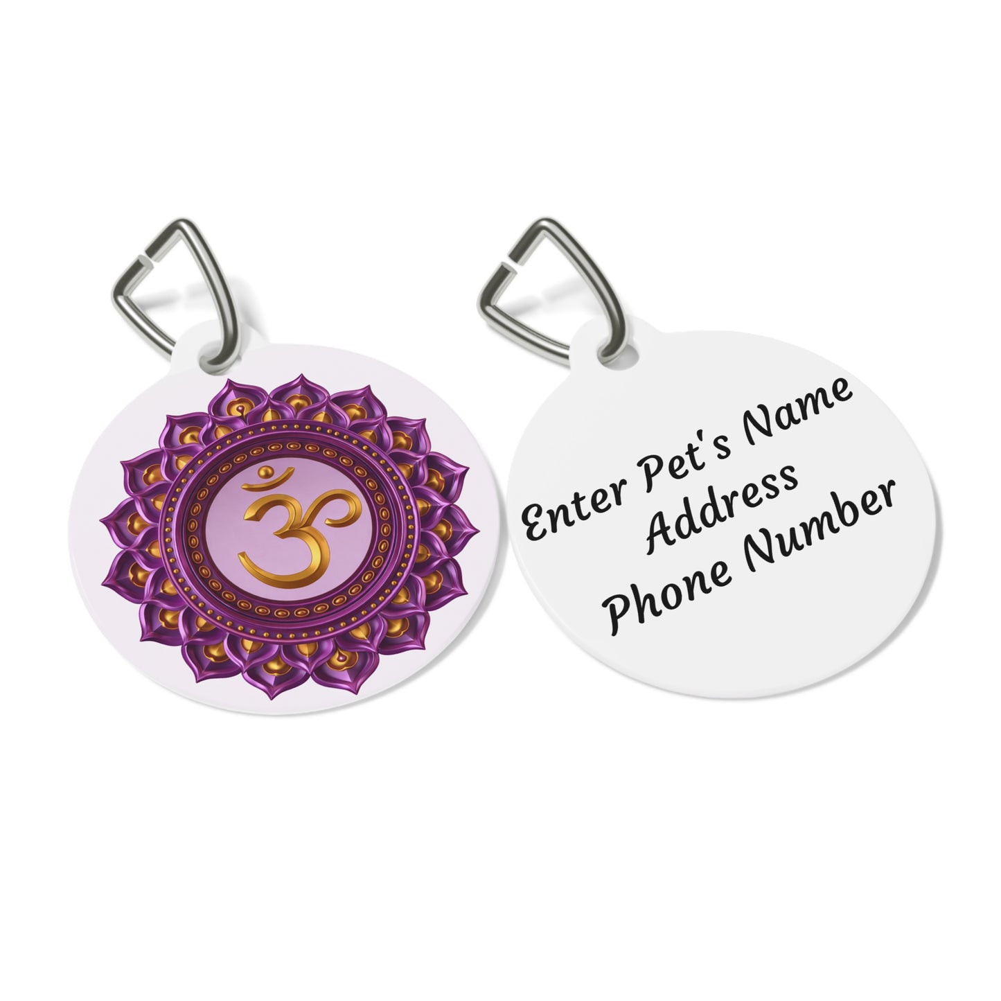 Crown Chakra Pet Tag – Divine Connection for Your Sacred Companion