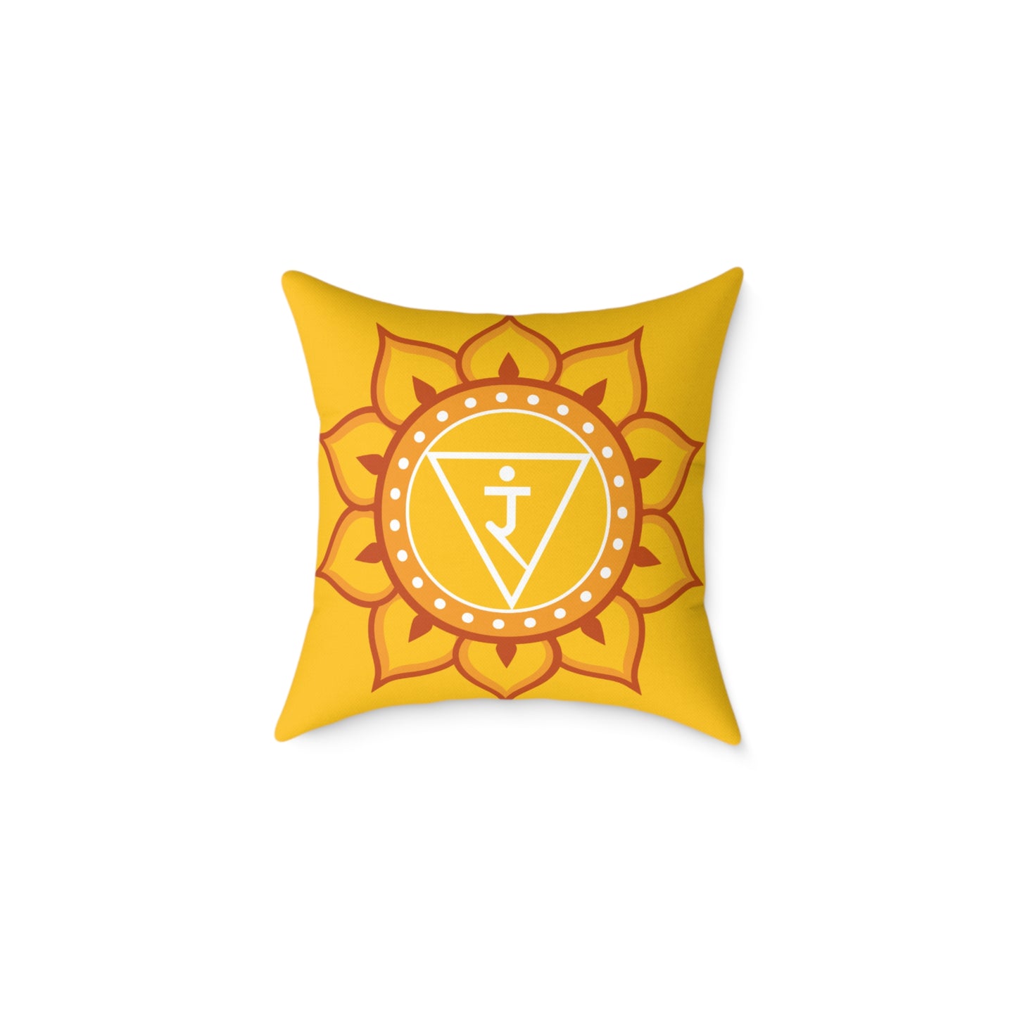 Solar Plexus Chakra Throw Pillow – I Am Powerful - Full Color