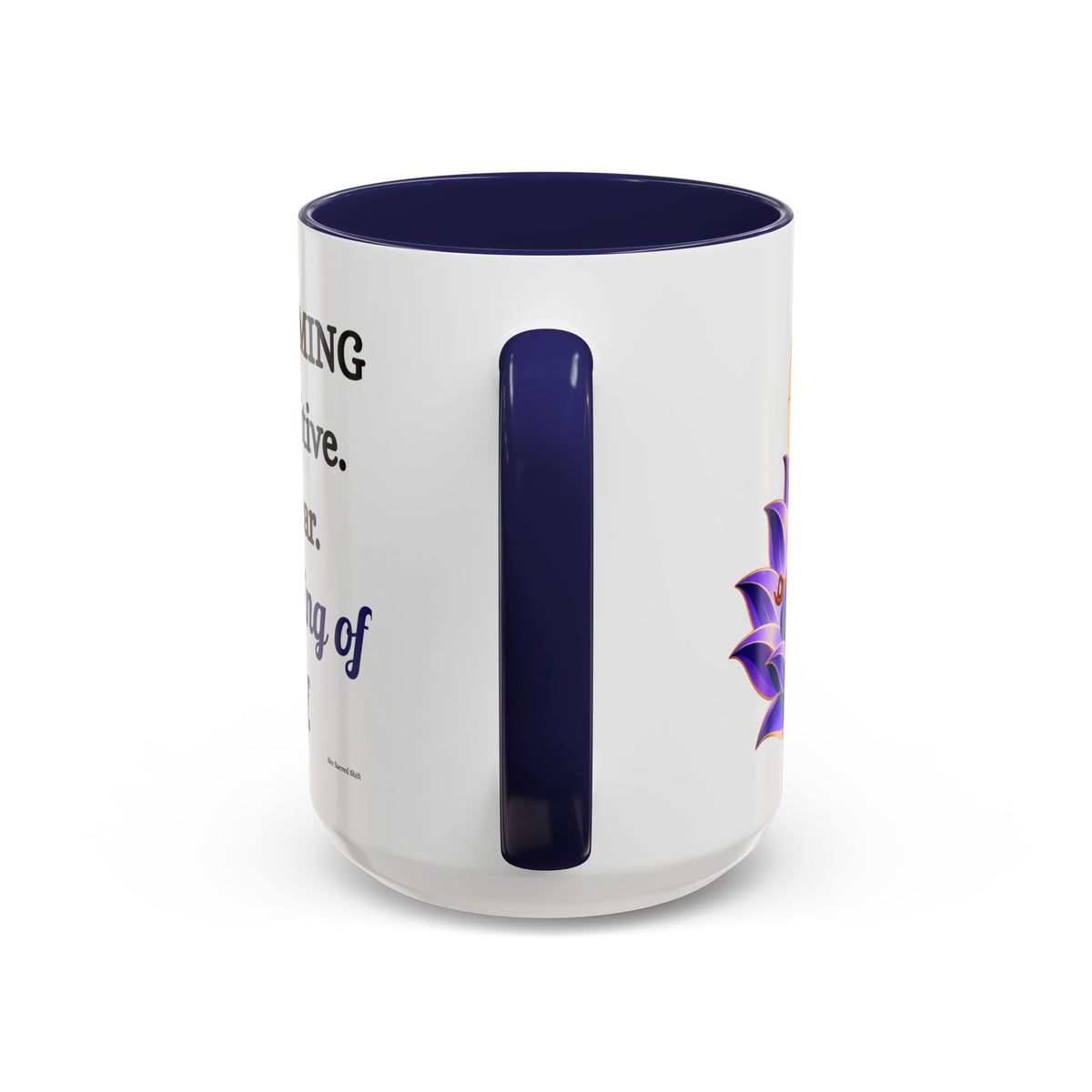Third Eye Chakra Affirmation Mug - "I Am Becoming" Spiritual Lotus Design (11/15 oz.)