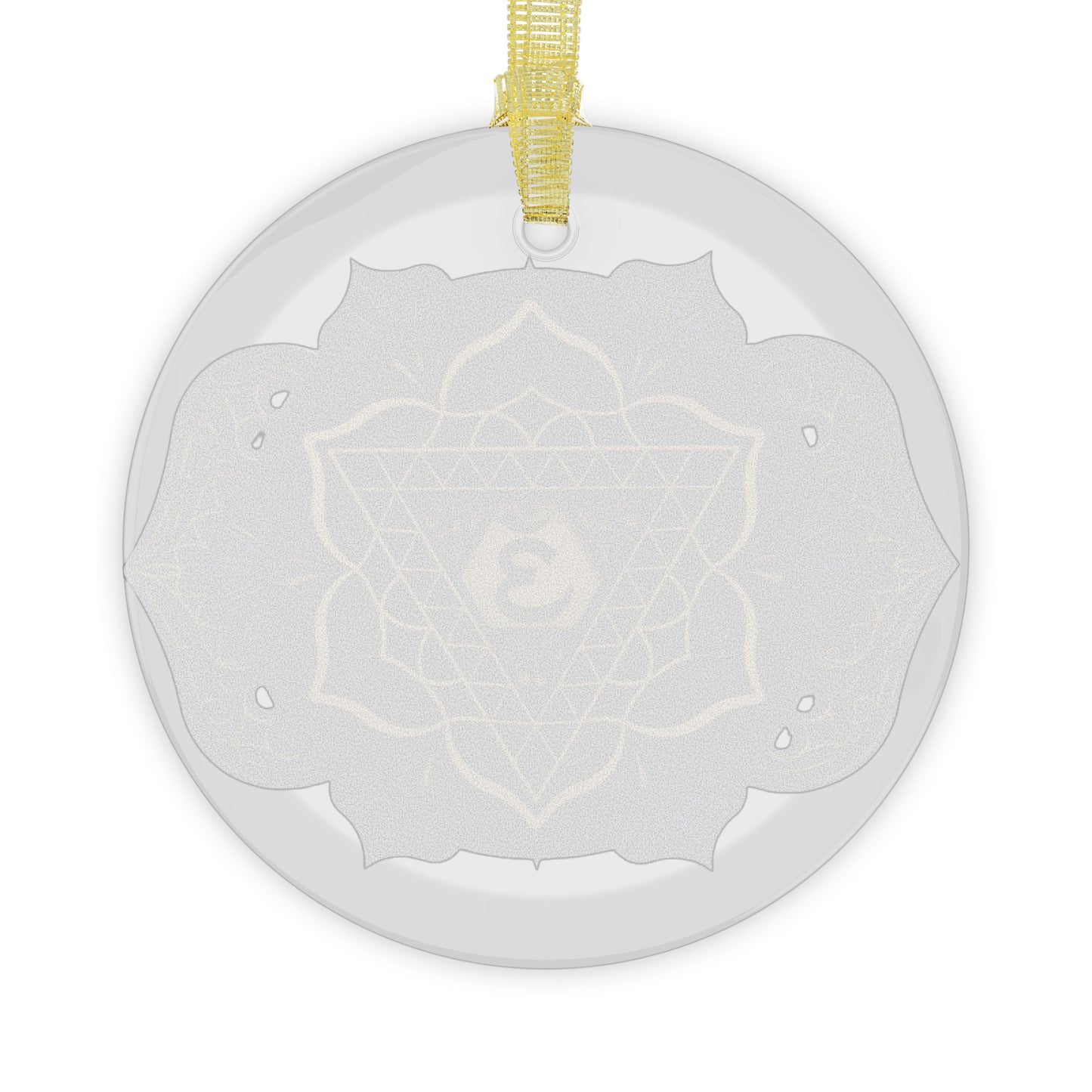 Third Eye Chakra Mandala Design Glass Handmade Ornament