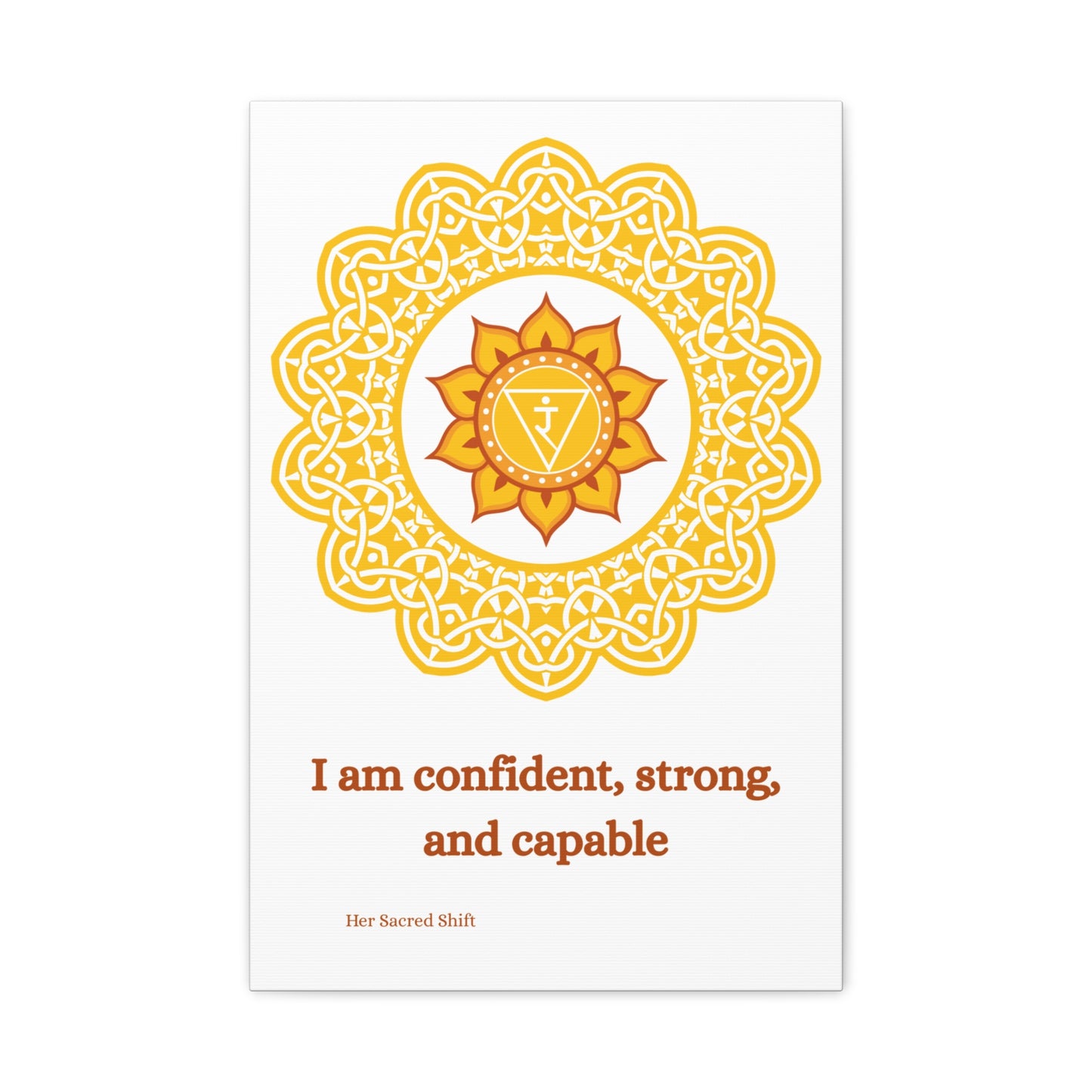 Solar Plexus Chakra Canvas – “Confidence & Capability” Wall Art (Unframed)