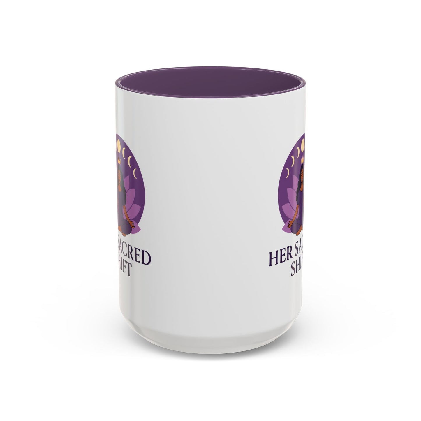 Her Sacred Shift Logo Mug – Crown Chakra Energy (11oz / 15oz)
