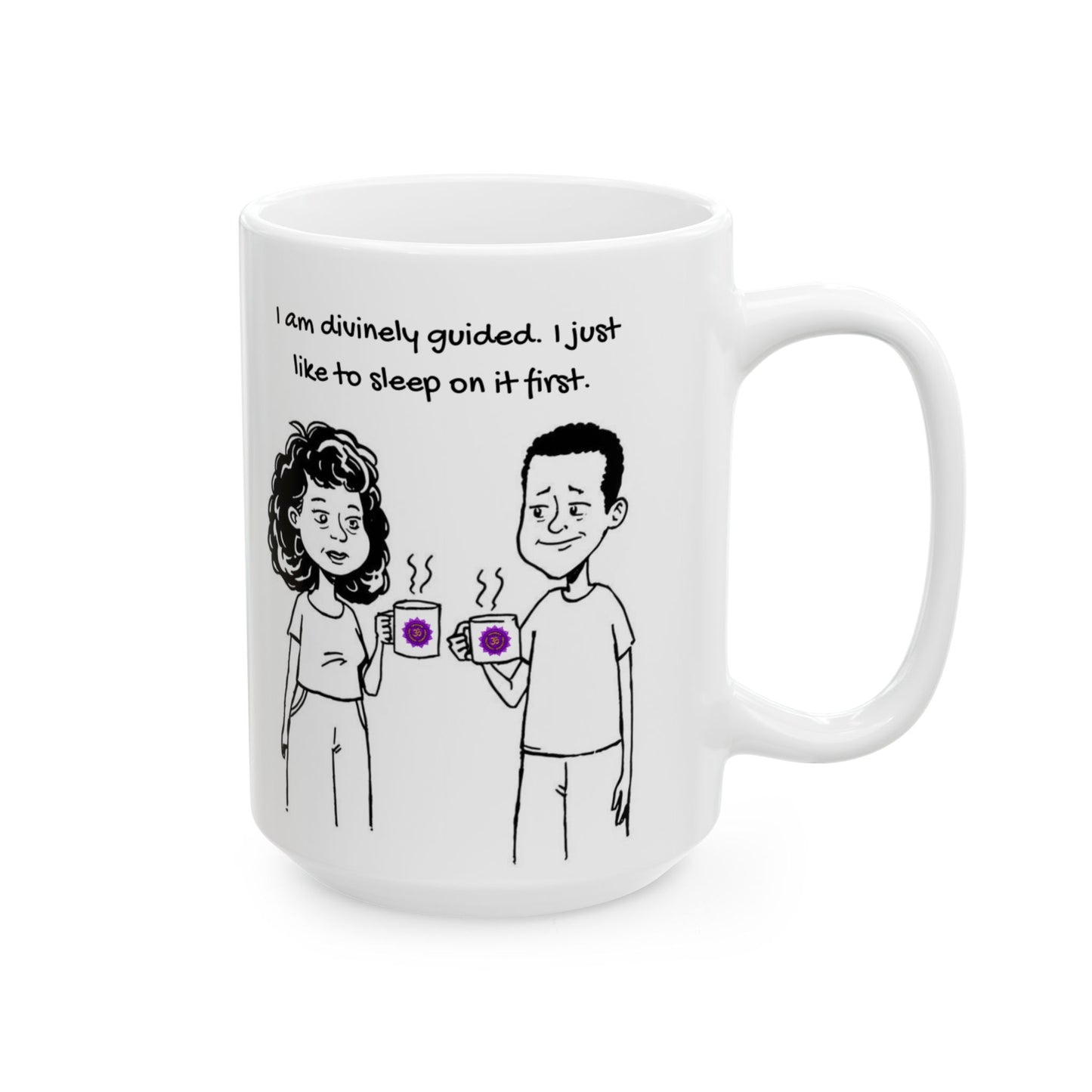 Animated Crown Chakra Mug – Spiritually Aligned… Still Human (11oz/15oz)