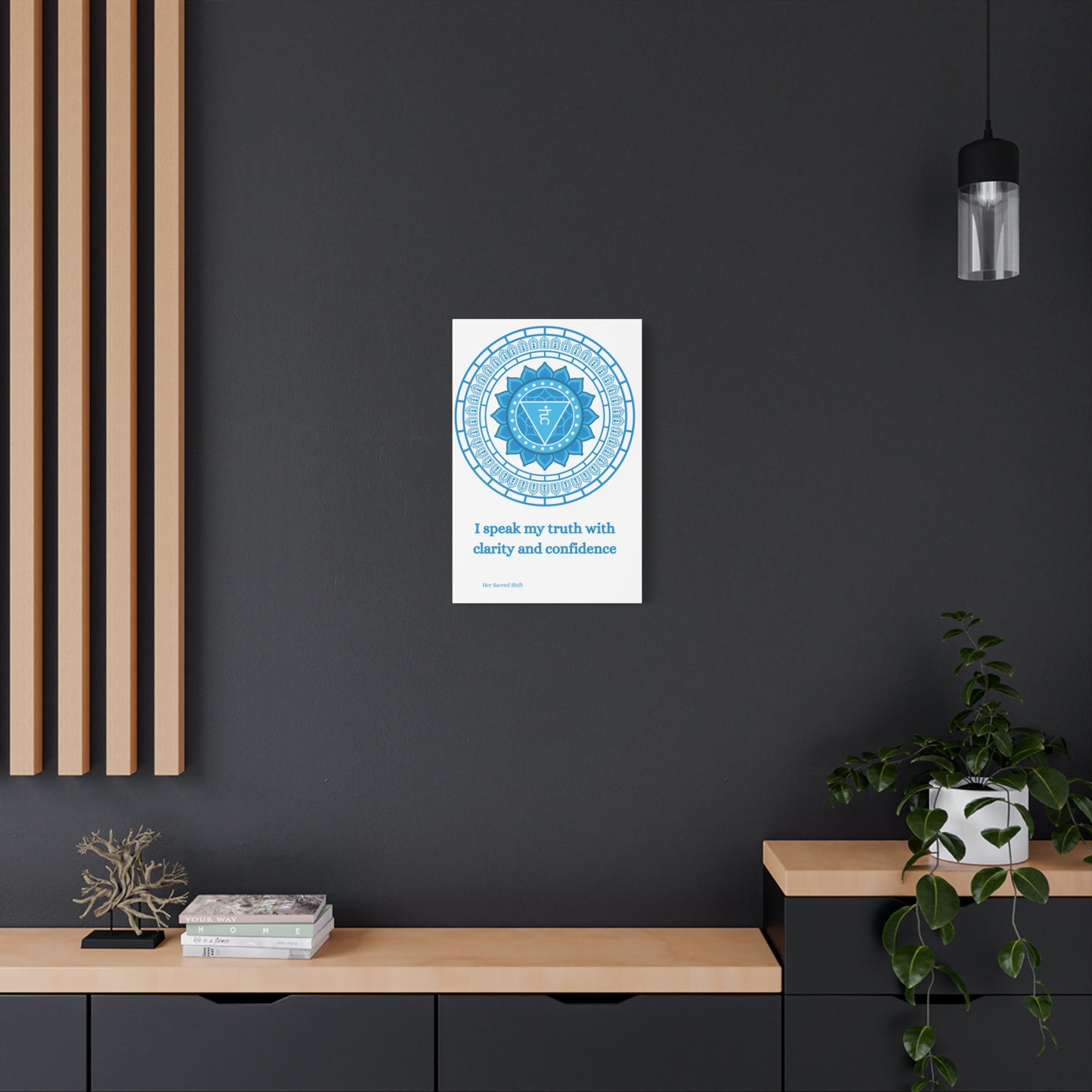 Throat Chakra Canvas – “Speak Your Truth” Wall Art (Unframed)